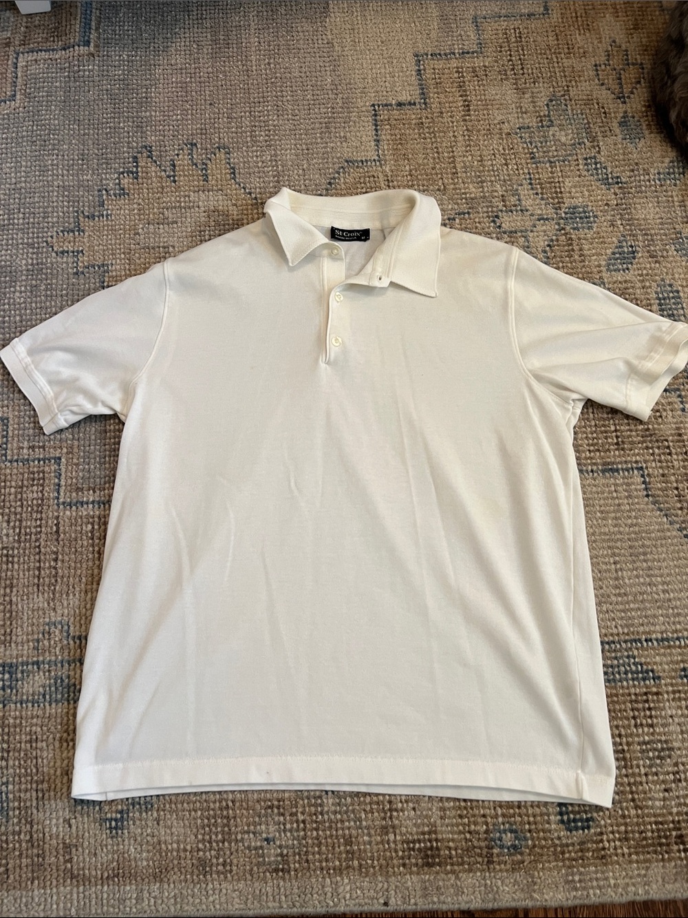 Classic White Men's Polo Shirt with Comfortable Fit